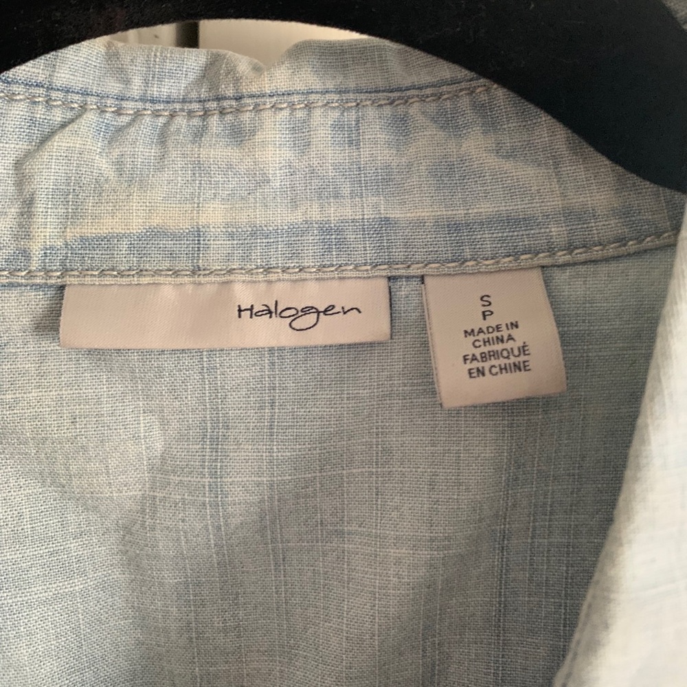 Halogen Denim Button Down Rhinestone Embellishment - image 4